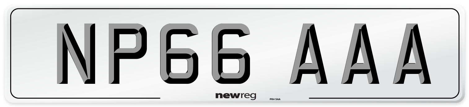 NP66 AAA Number Plate from New Reg